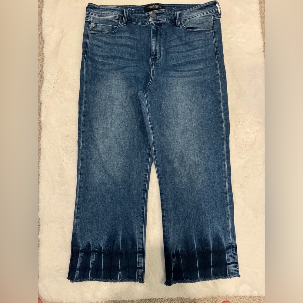 EUC Liverpool Crop Flare Jeans